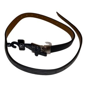 NEW New Direction Reversible Men Black Belt Faux Leather Buckle Closure Casual‎